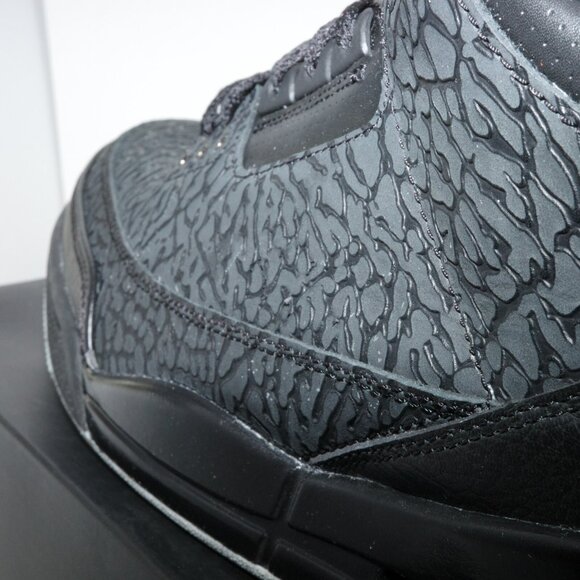 2011 Air Jordan 3 Retro Black FLIP 315767-001 Elephant Print US 11 Worn Once - Picture 8 of 16
